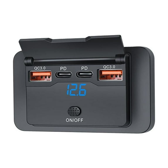 12V 24V USB Outlet Car Charging Port Dual PD USB C Socket Wall Mount Accessorie*