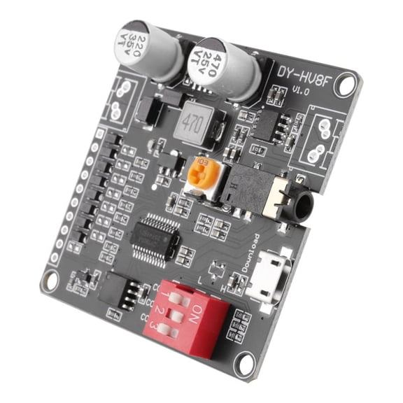 12V/24V Voice Playback Module Serial Port Control Playback 10W/20W Voice Module HV8F