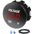 thumbnail image 1 of 12V 24V Voltmeter DC LED Voltmeter Compact Design Easy Installation Marine Applications Outdoor Use Real-time Monitoring, 1 of 11