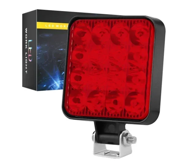 12V~24V Waterproof Led Work Light Bar Square Spotlight 48W Work Light ...