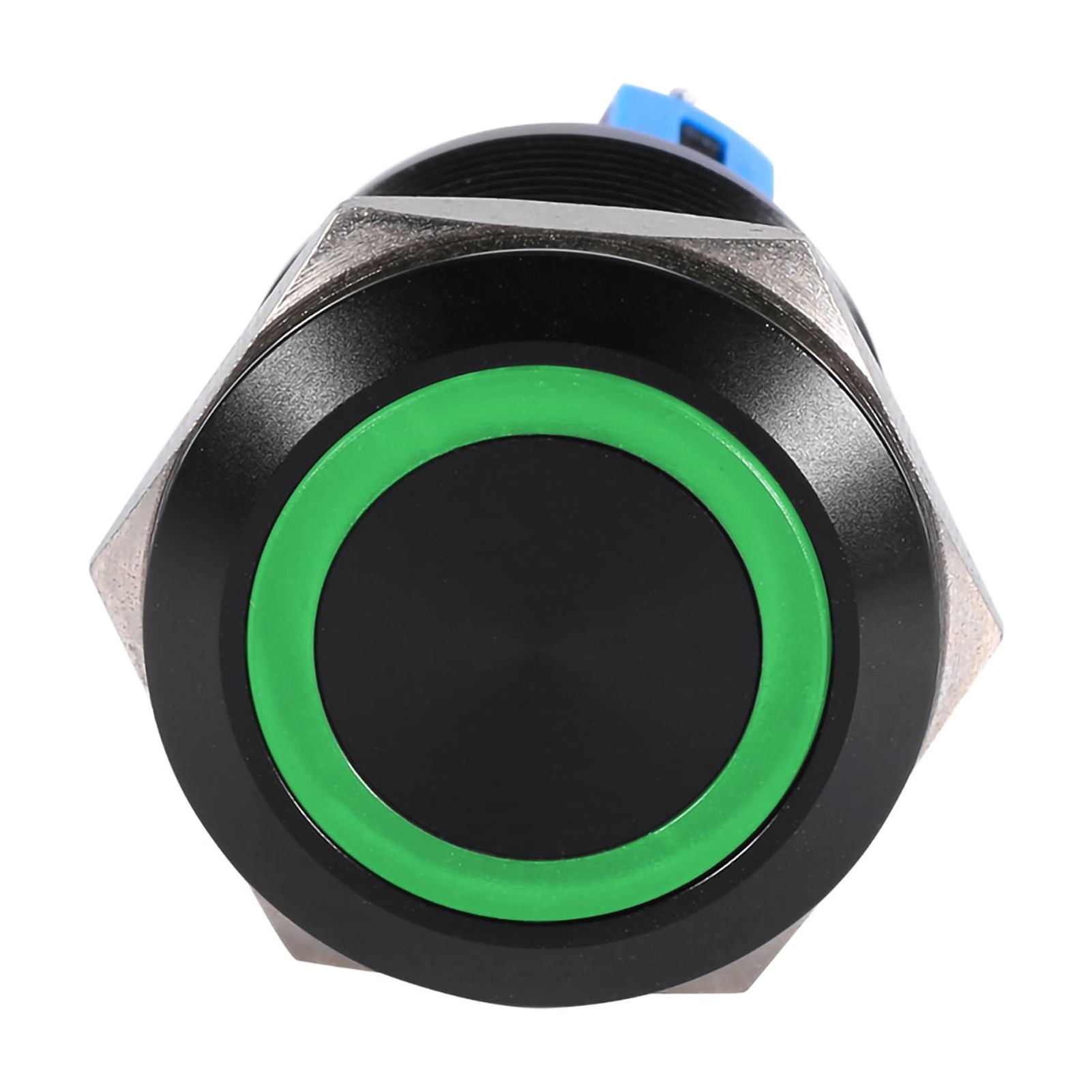 12V-24V Waterproof Self-locking Latching Push Button Switch with Green ...