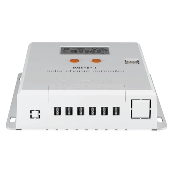 12V/24V autofocus tracking solar panel controller with USB ports and LCD display