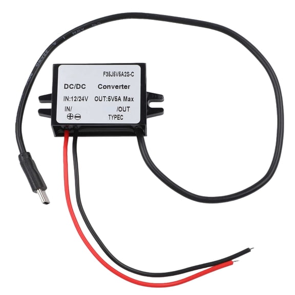 12V/24V to 5V USB C 5A 25W DC Converter Step-down Module Power Charging Adapter