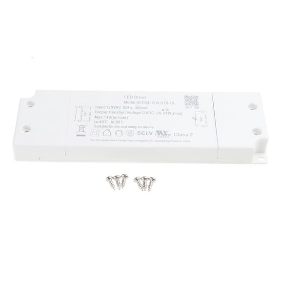 12V 24W Dimming LED Power Supply LED Driver for Light Bulbs, Cabinet Lights