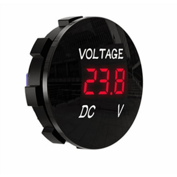 12V-24v LED DC Voltmeter Voltage Digital Display Gauge Volt Meter Tester Panel Fitting for Car Boat Autocycle Lotorcycle