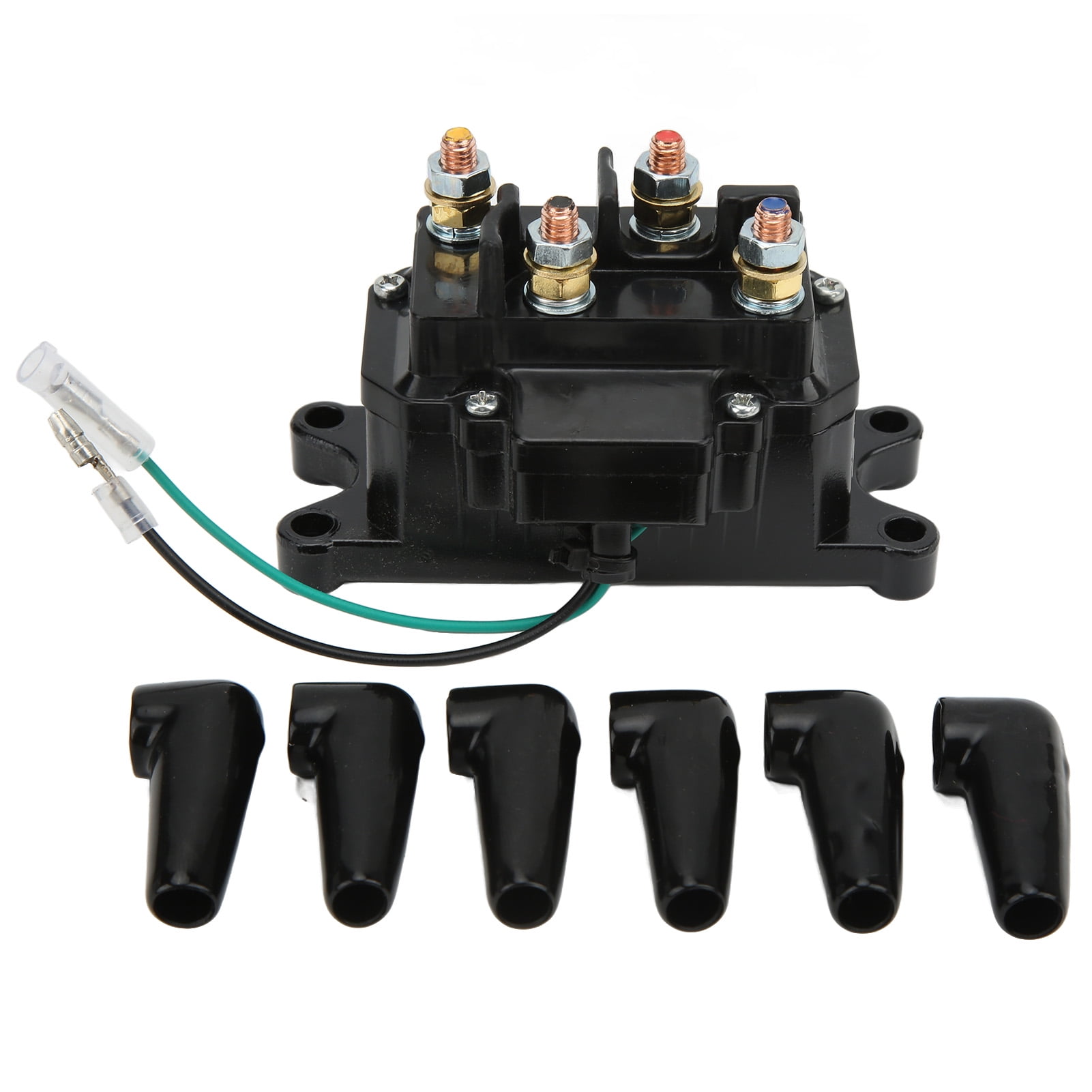 Lier Solenoid Relais, Lier Contactor Schakelaar 12V 500A, Lier Magneetschakelaar Solenoid Coil voor ATV UTV Lieren 8000LB-12000LB