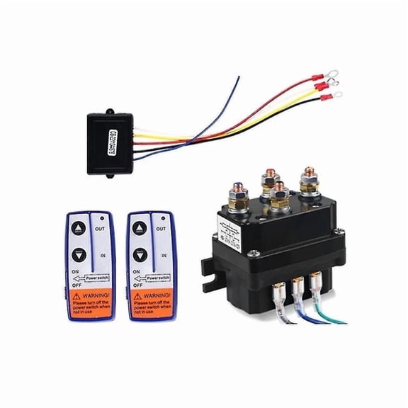 12V 250A Winch Remote Contactor Control Solenoid Relay Twin Kit Car Motorcycle Off Road ATV SUV