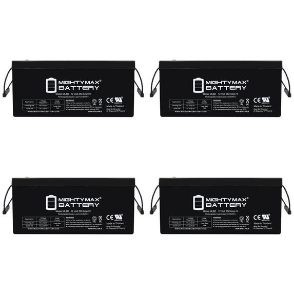 12V 250Ah Battery Replacement for MK Battery 12 Volt 245 AH - 4 Pack
