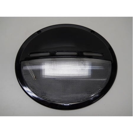 12V 25W 9" Oval Low Profile RV Trailer Camper Utility Porch Scare Light / Black