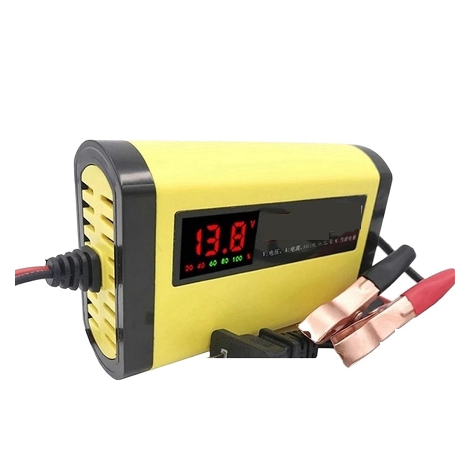 12V 2A Car Auto Battery Charger LED Display Smart Automotive Truck Motorcycle Car Charger For 12V 12AH 14AH 20AH ,Instant Roadside Rescue