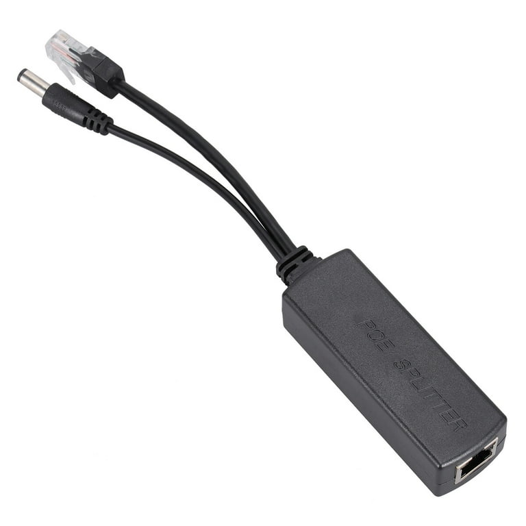 12V 2A POE Adapter 12V 2A Power Over Ethernet POE Splitter POE Adapter for  IP Cameras (Black)