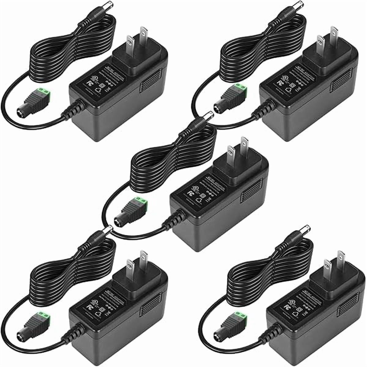 12V 2A Power Supply Adapter, -Listed, 120V AC to 12V DC Adapter ...