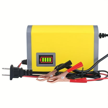 12V 2A Smart Battery Charger & Maintainer - 110-130V Plug-in Heavy-Duty Fast Charging, AC Auto-Switching & Pulse Repair, Trickle Charger for Car/Motorcycle/RV/Boat/ATV, Car Battery Booster