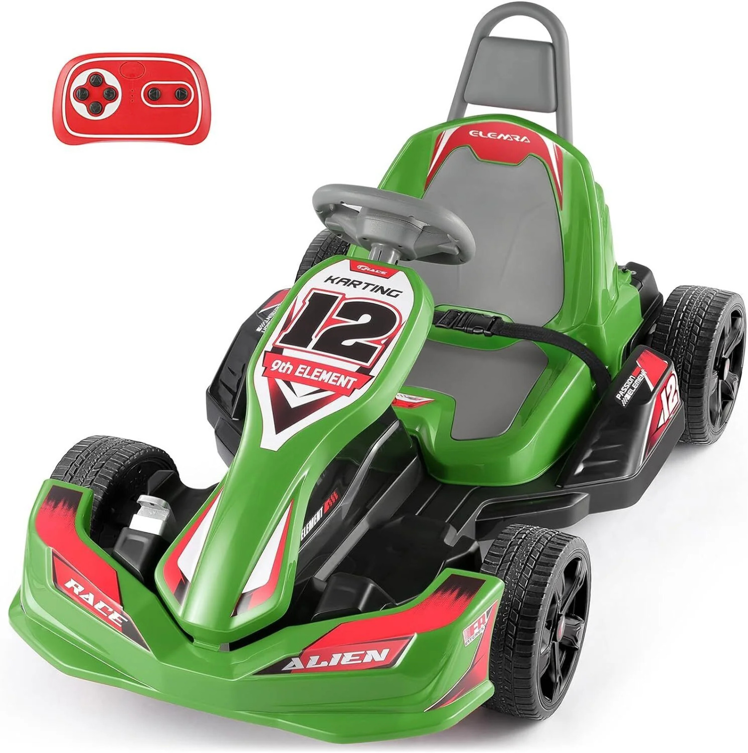 12V 2WD Electric Go Kart for Kids with Remote Control and Safety Belt