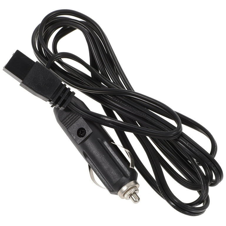 12V 2m Extension Cord Car Fridge Cable Power Adapter Electric Mini  Refrigerator Extension Cord (Black)