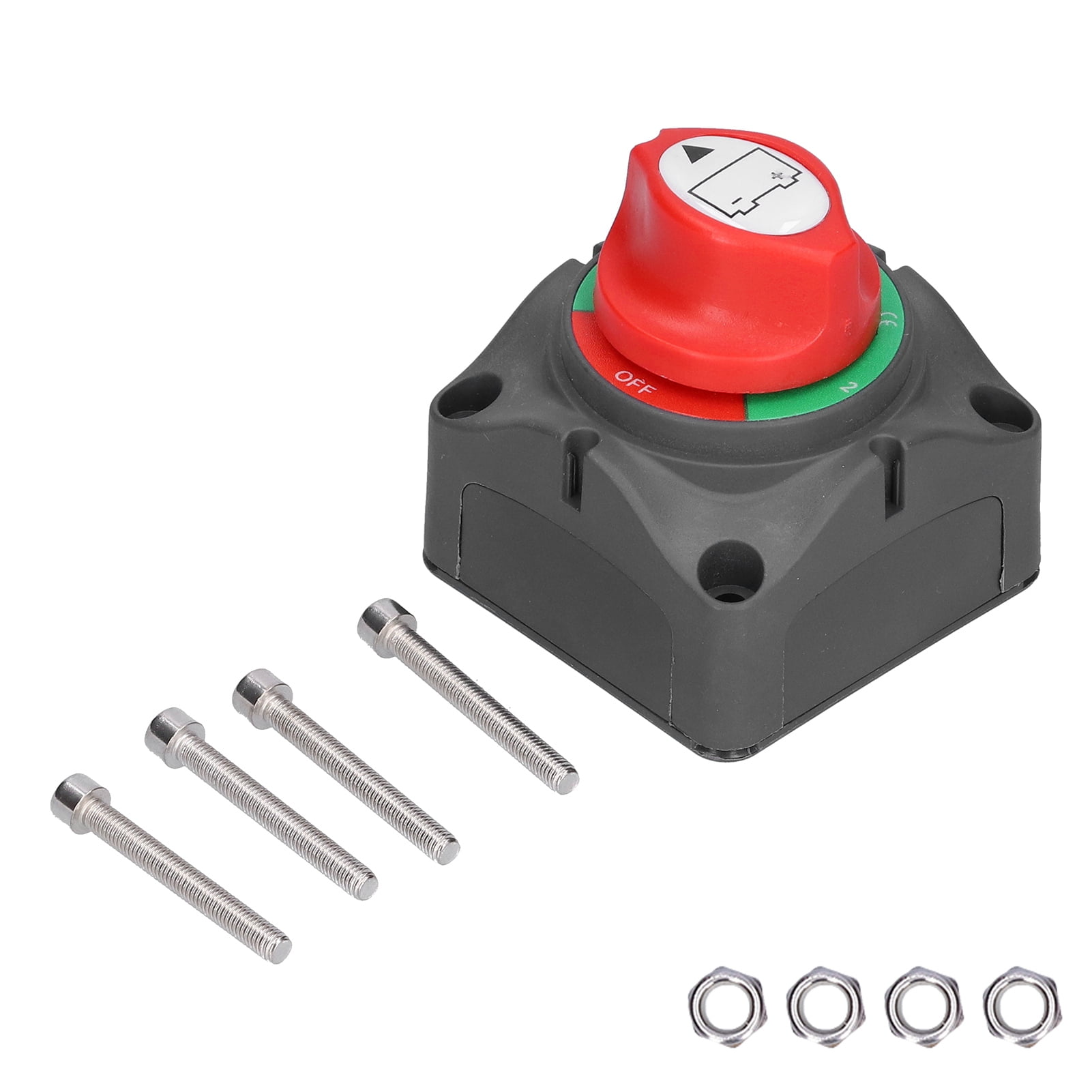 12V 3?Gear Battery Disconnect Isolator Switch 8?50V On/Off Rotary ABS