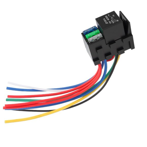 12V 3-Way 5-Pin SPDT 40A Fuse Relay Kit With Pre-Wired Harness Heavy-Duty Load Handling Pre-Wired Setup Interlocking Design For Cars Trucks Marine Boats Off-Road Use(A)