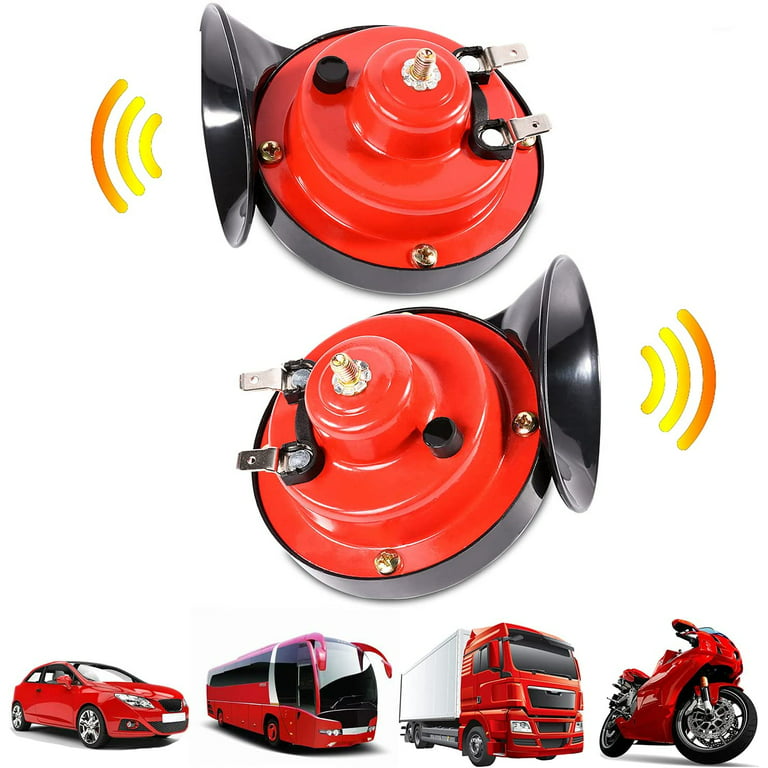12V 300DB Super Loud Train Horn Waterproof for Motorcycle Car Truck SUV  Boat Red