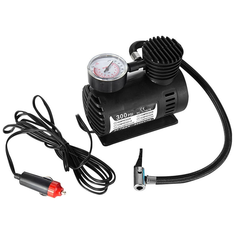 12V 300 PSI Portable Mini Air Compressor Pump Black Car Van Bike Bicycle Tyre Inflator 12V 300 PSI Portable Mini Air Compressor Pump Black Car Van Bike Bicycle Tyre Inflator