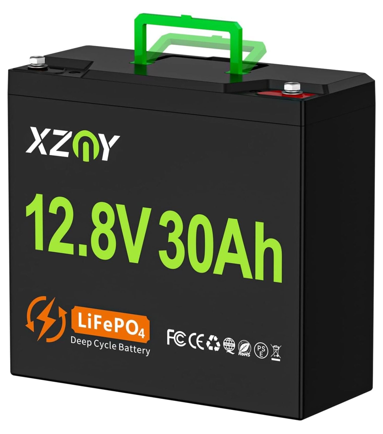 12V 30Ah LiFePO4 Lithium Battery, Deep Cycle 12V 30Ah LiFePO4 Battery Built-in 20A , Rechargeable 30Ah 12V Lithium Battery Perfect for Fish Finder, Scooter, Solar System, Camping