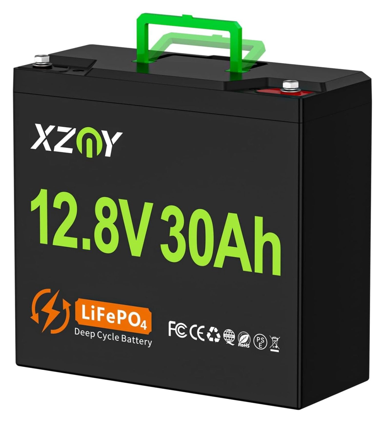 12V 30Ah LiFePO4 Lithium Battery, Deep Cycle 12V 30Ah LiFePO4 Battery Built-in 20A , Rechargeable 30Ah 12V Lithium Battery Perfect for Fish Finder, Scooter, Solar System, Camping