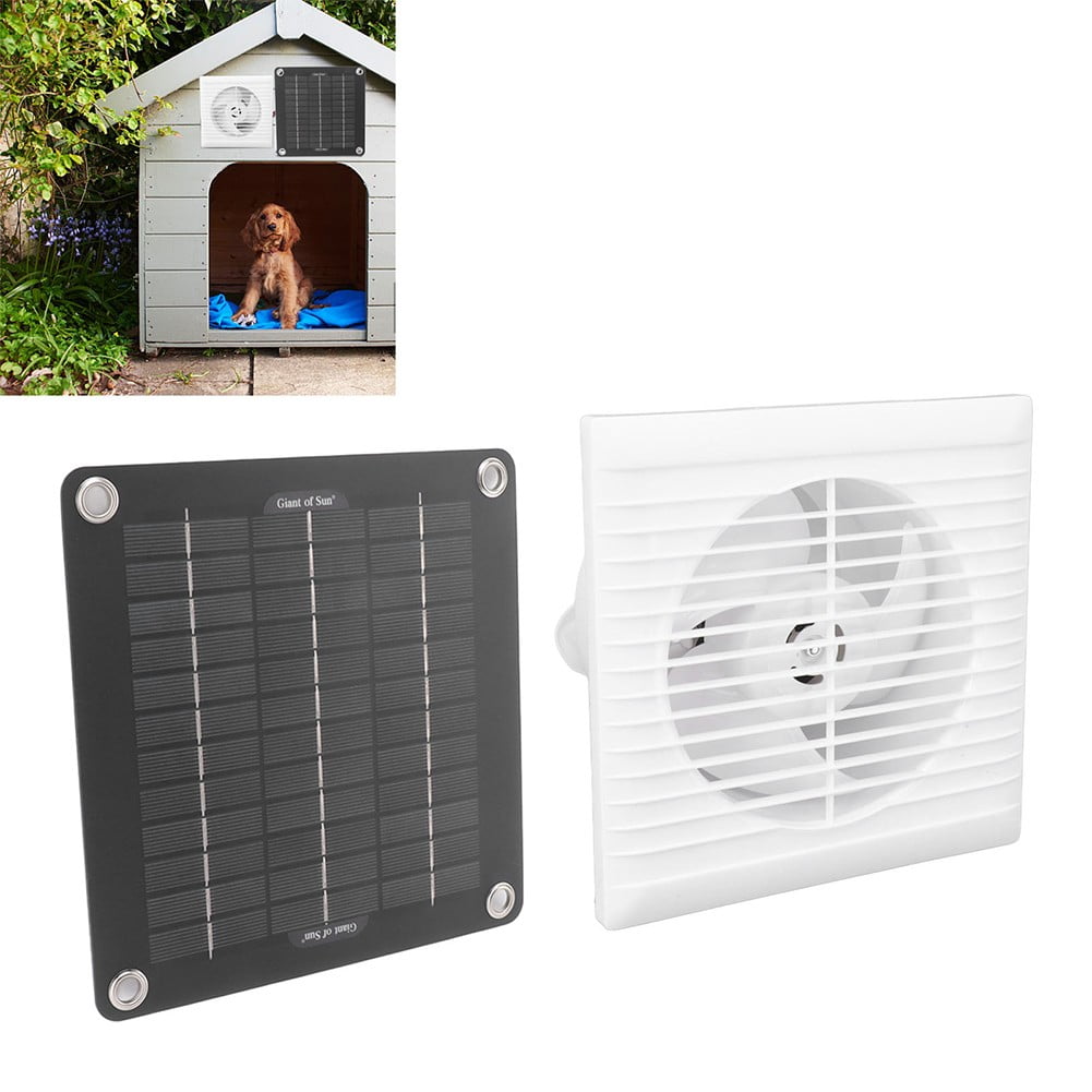 12V 30W Solar Panel Powered Fan Solar Energy Exhaust Fan For Dog