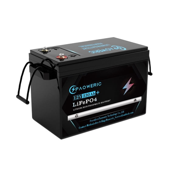 12V 330Ah LiFePO4 Battery with 200A BMS, Compact Lithium Iron Phosphate Battery for Solar,RV,Home Energy Storage