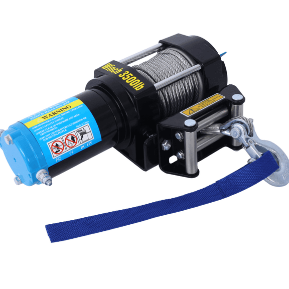 12V 3500LB UTV Winch Wireless Remote Steel Cable Roller Fairlead