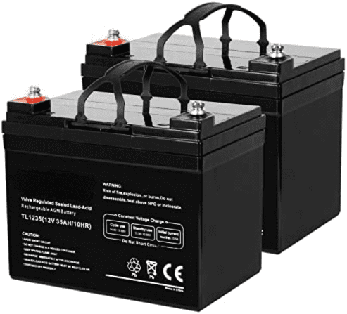 12V 35AH Deep Cycle Battery for Scooter Pride Mobility Jazzy Select Electric Wheelchair, Set of 2