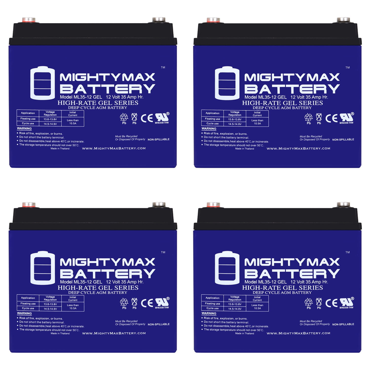 Batteries Scooter Mobilité DUPONT MEDICAL Eagle 12V 35Ah