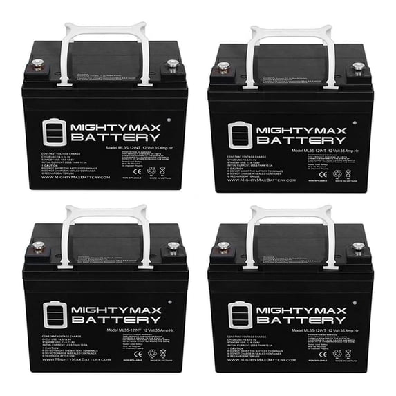12V 35AH INT Replacement Battery for Invacare LX3 Plus LX4 - 4 Pack