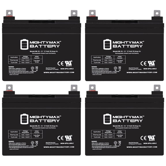 12V 35AH SLA Battery Replacement for Tempest TG33-12 - 4 Pack