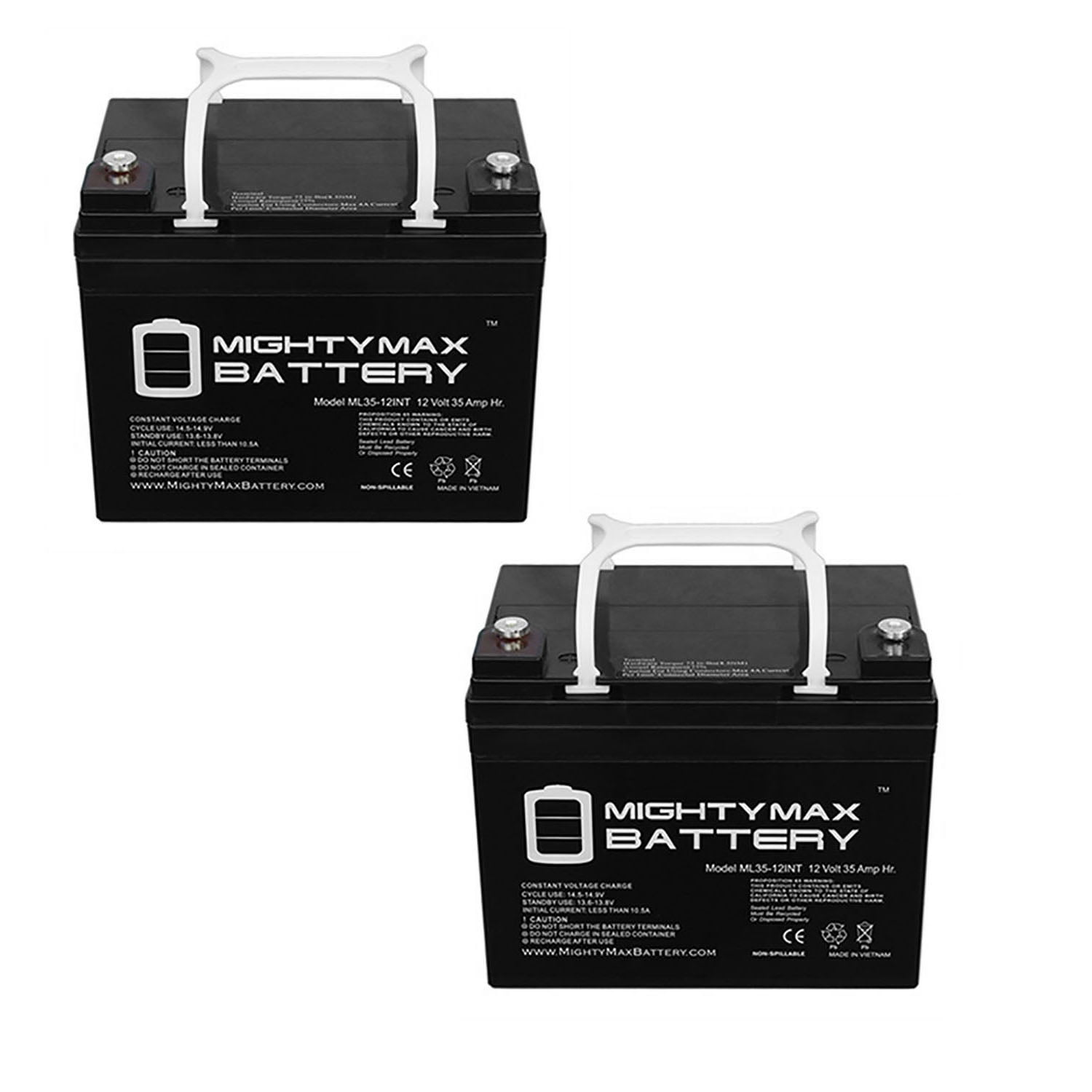 12V 35AH SLA INT Battery Replaces Invacare M51 Ranger II - 2 Pack