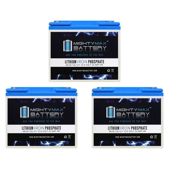 12V 35AH U1 Lithium Replacement Battery compatible with Bunton B52 - 3 Pack