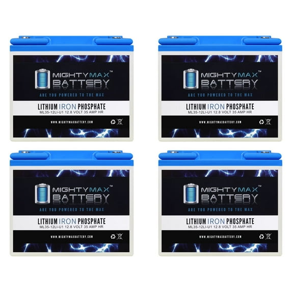 12V 35AH U1 Lithium Replacement Battery compatible with Merits MP3CF, MP3F - 4 Pack