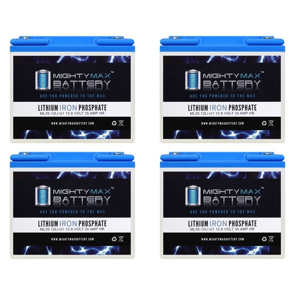 12V 35AH U1 Lithium Replacement Battery compatible with Solar Power Banks - 4 Pack