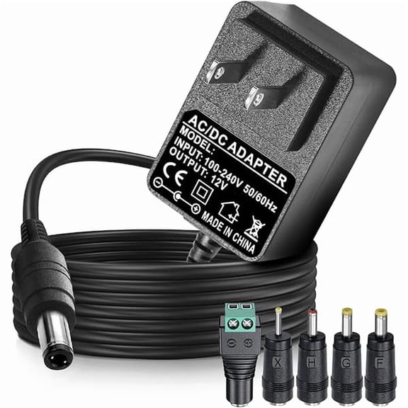 12V 3A 2A AC Adapter Charger with 8 Tips, ac/dc Adapter 100-240v, 50/60hz 12 Volts 3000mA DC in 12V Power Supply Cord for Sceptre Monitor Series, Seagate WD, LED Strip Light, CCTV Camera,Router Cable