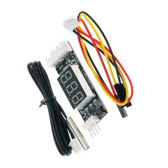 12V 3A 4 Wire Fan Speed Controller Digital Display Quiet Mode Full Speed Adjustment With Emergencies Shutoffs