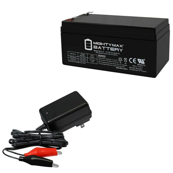 12V 3AH SLA Replacement Battery for Physio-Control Life Pak 5 + 12V Charger