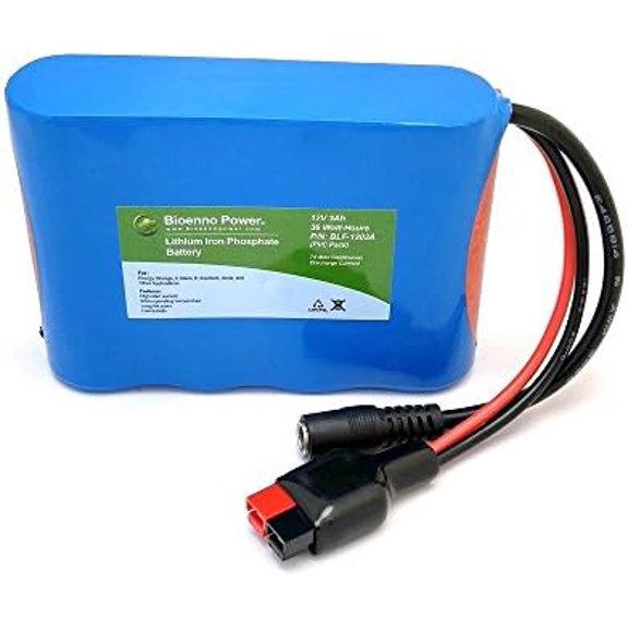 12V, 3Ah LFP LiFePO4 Lithium Iron Phosphate Battery (PVC, BLF-1203AB)$$Household Cleaning Products & Supplies