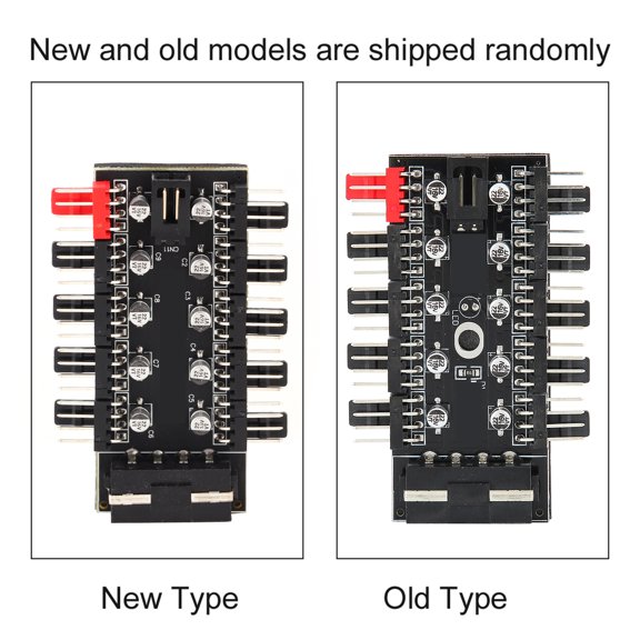 12V 4-Pin PWM CPU Fan Hub Controller with Power Cable for PC Case Cooling - Metal Chassis Regulator with Adhesive Mount PWM Cable Computer Case