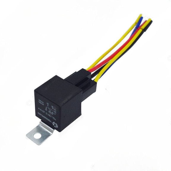12V 40A 5Pin car relay with socket and wire for car anti-theft device dedicated car relay