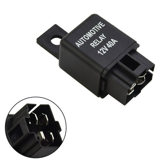 12V 40A Car Relay Auto Van Boat Bike 4-Pin Spst Alarm Relay For Remote- Starts Hid Headlights- Pop- Doors- Trunk- Releases S