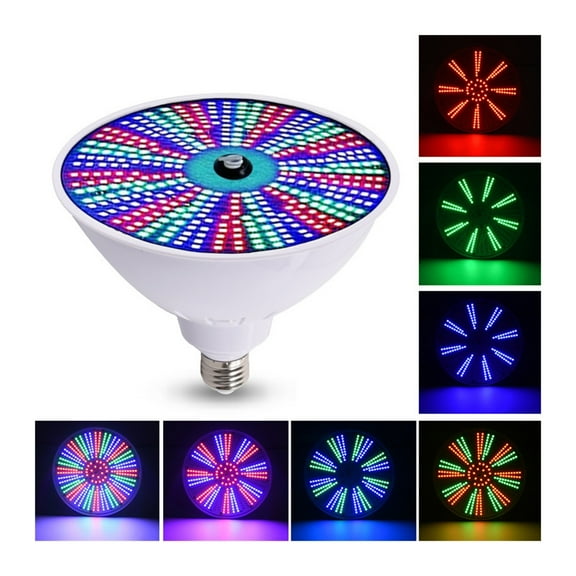 12V-40W , 120V-40W E27 Underwater Lamp Replacement Light Source PAR38 Colorful RGB Wireless Remote Control LED Swimming Pool Light Source 120V