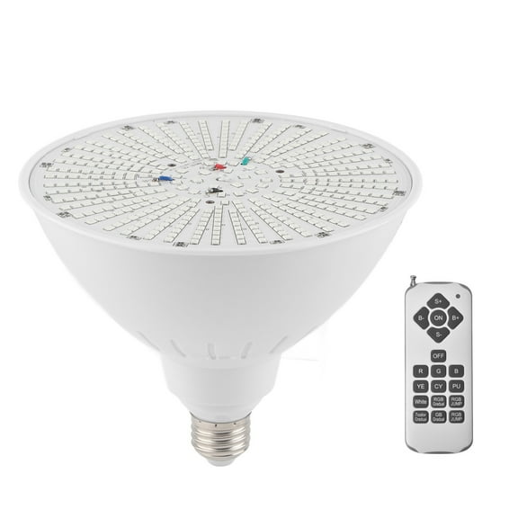 12V 40W RGB Color-Changing LED Pool Light Bulb E26 with Remote Control