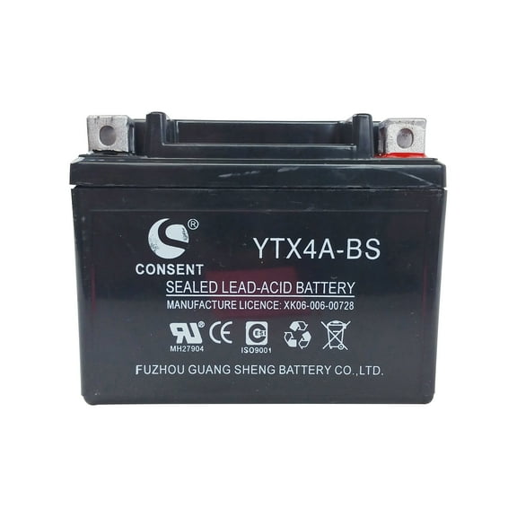 12V 4Ah Gel Sealed Battery 50cc 70cc 90cc 110cc 125cc Motorcycle Scooter Go kart ATV