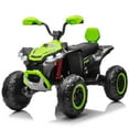 thumbnail image 1 of 24V 4WD Kids Ride on Electric ATV with 2 Seater,4-Wheeler Quad Car Toy w/ 2*200W Motor 7AH Battery Powered,4.9Mph Max Speed,LED Lights Spring Suspension for Boys & Girls,Green, 1 of 13