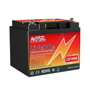 12V 50Ah Lithium LiFePO4 Battery,Deep Cycles Battery for RV,Solar,Backup Power & off Grid,10 Years Lifetime