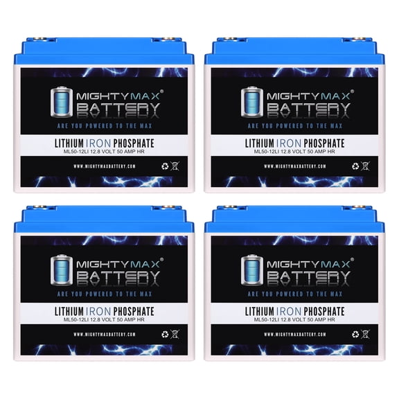 12V, 50Ah, Lithium, Replacement Battery Compatible with NPP HR12150W FR - 4 Pack