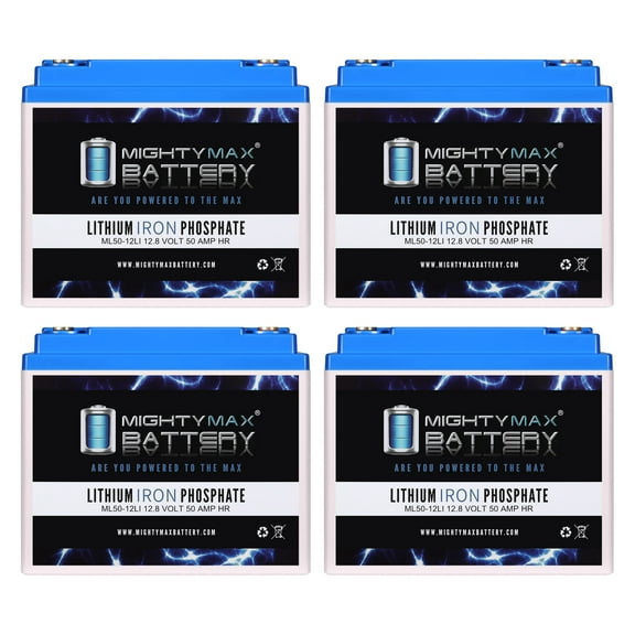 12V, 50Ah, Lithium, Replacement Battery Compatible with Pride Mobility Scooters Victory Sport - 4 Pack